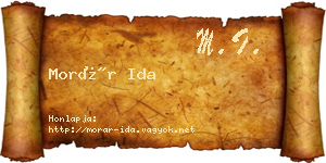 Morár Ida névjegykártya