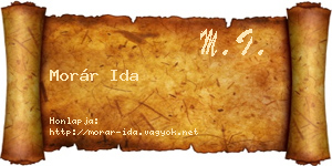 Morár Ida névjegykártya