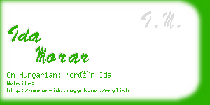 ida morar business card